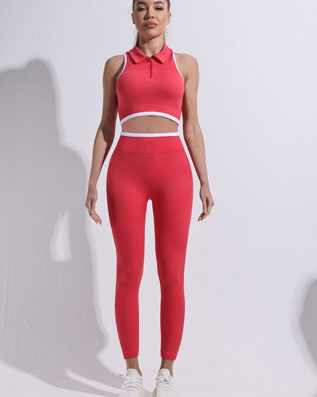 ZASUWA Female Stand Up Collar Zipper Quick Dry Tank