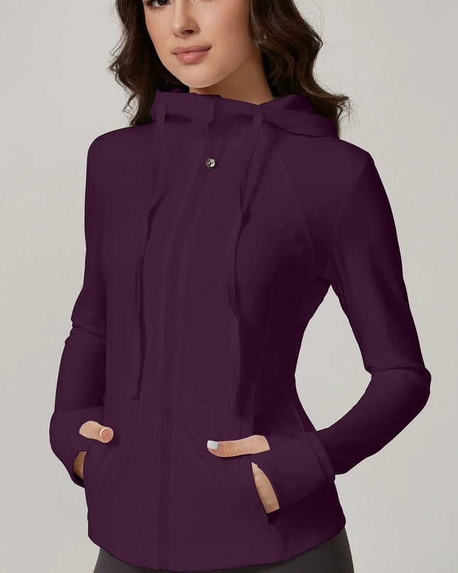 ZASUWA Female Zipper With Hat Jackets