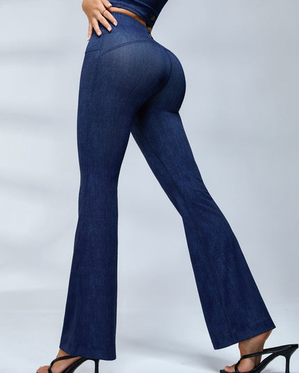ZASUWA Female Faux Denim Quick Flare Leggings