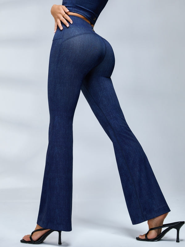 ZASUWA Female Faux Denim Quick Flare Leggings