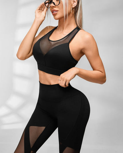 ZASUWA Female Sexy Sheer Mesh Hip-lift Leggings