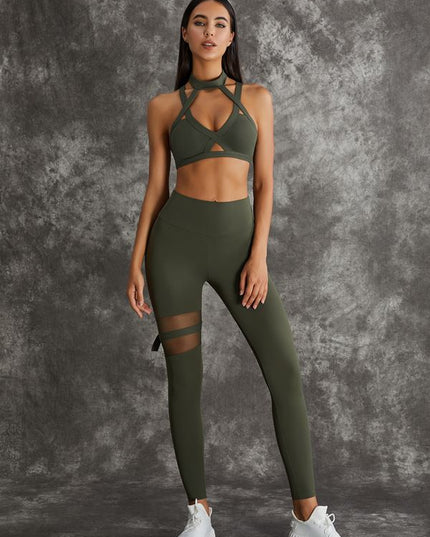ZASUWA Female Unique Cut Out Pocket Mesh Scrunch Bum Leggings