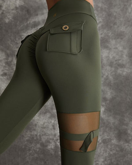 ZASUWA Female Unique Cut Out Pocket Mesh Scrunch Bum Sportswear