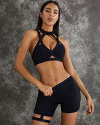 Bras+Shorts / Black / S