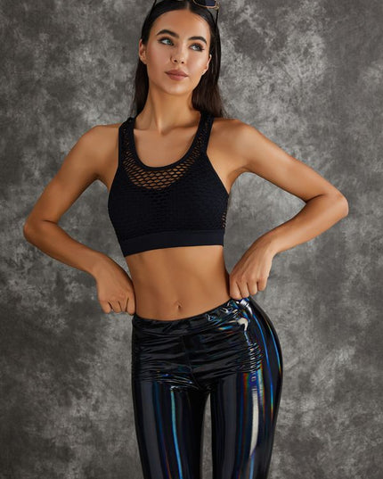 ZASUWA Female High Impact Shockproof Faux Leather Sportswear