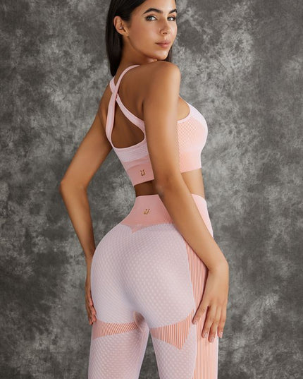 ZASUWA Female 3 Pieces Long Sleeve Zippers Fitness Sportswear