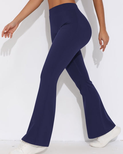 ZASUWA Female V-shaped Waist Scrunch Bum Quick-dry Flare Leggings