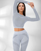 Light Blue / XS / Leggings+Long Sleeves