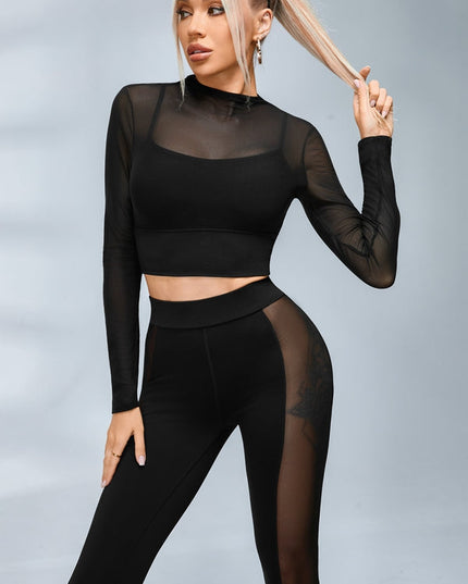🖤ZASUWA Female Sexy Sheer Mesh Tracksuit