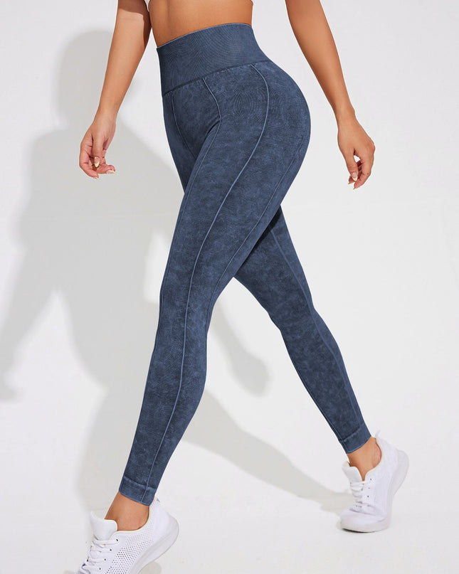 ZASUWA Female Denim Elastic Tight Hip-lift Quick Dry Leggings