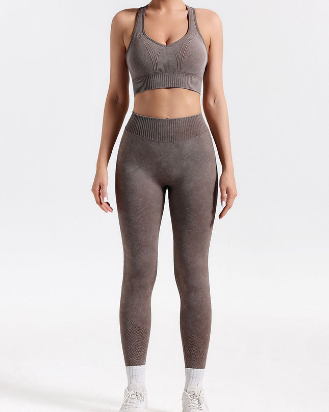 ZASUWA Female Denim Hollow Out V-shaped Waist Elastic Tight Quick-dry Tracksuit