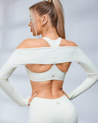 White / S / Bras+Long Sleeves Shawl