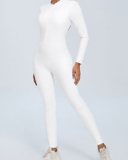 ZASUWA Female Backless Zipper Hollow Out Scrunch Bum Jumpsuit