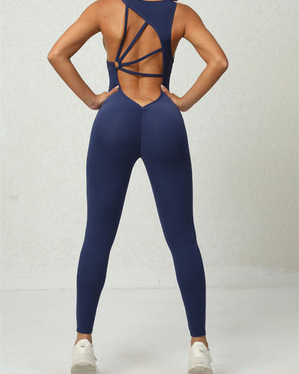 ZASUWA Female Hollow Out Beauty Back Jumpsuits