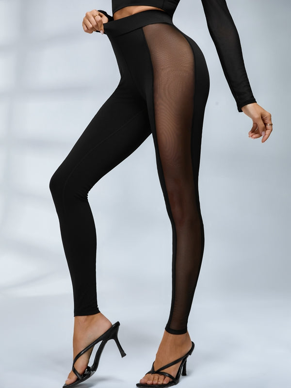 🖤ZASUWA Female Sexy Sheer Mesh Seamless Leggings