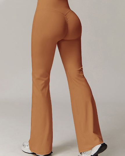 ZASUWA Female Solid Color Flare High-rise Leggings