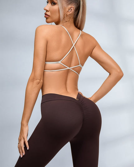 ZASUWA Female Scrunch Bum Deep V Back Cross Back Tracksuit