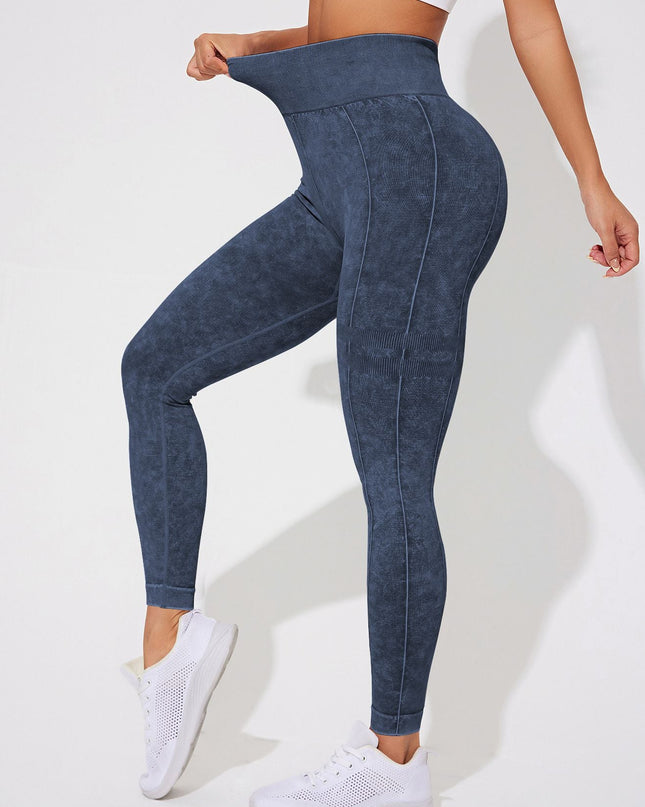 ZASUWA Female Denim Elastic Tight Hip-lift Quick Dry Leggings