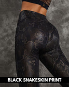 One Size / Black Snakeskin Print
