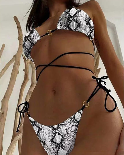ZASUWA Female Sexy Zebra Print Bikini Set