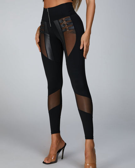 🖤ZASUWA Female “Stitching Sexy” Cutout Mesh Beading Tassel Corset Tracksuit