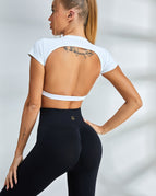 Black / S / Short Sleeves+Leggings