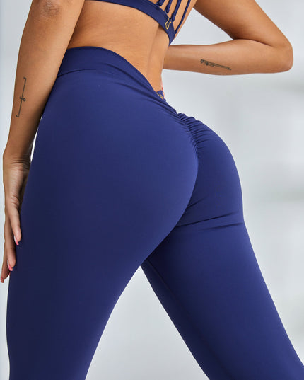 ZASUWA Female Deep U Collar Cross Back Deep-V Scrunch Bum Tracksuit