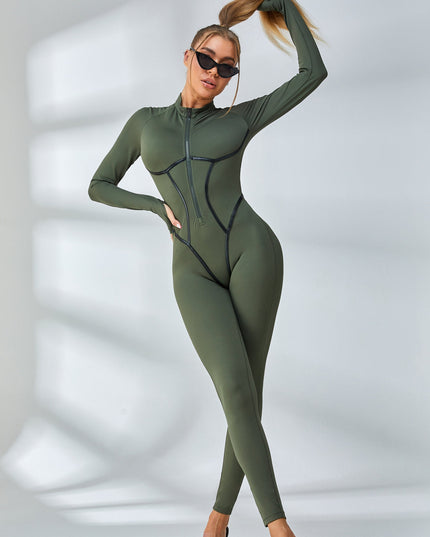 ❤ZASUWA Female Trendy Zipper Peach Booty Jumpsuit