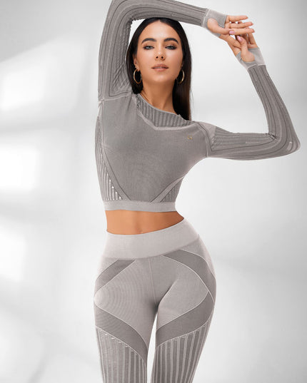 ZASUWA Female Fishnet Knitted Seamless Long Sleeves