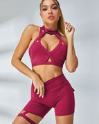 Bras+Shorts / Medium Violet Red / S