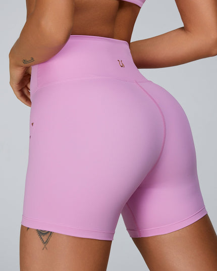 ZASUWA Female Cutout V Shape Waist Spandex Gym Booty Shorts