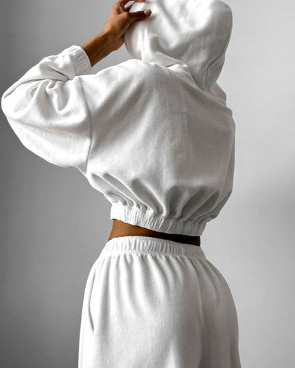 ZASUWA Female Coral Fleece Casual with Hat Tracksuit