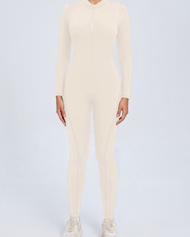 ZASUWA Female Backless Zipper Hollow Out Scrunch Bum Jumpsuit