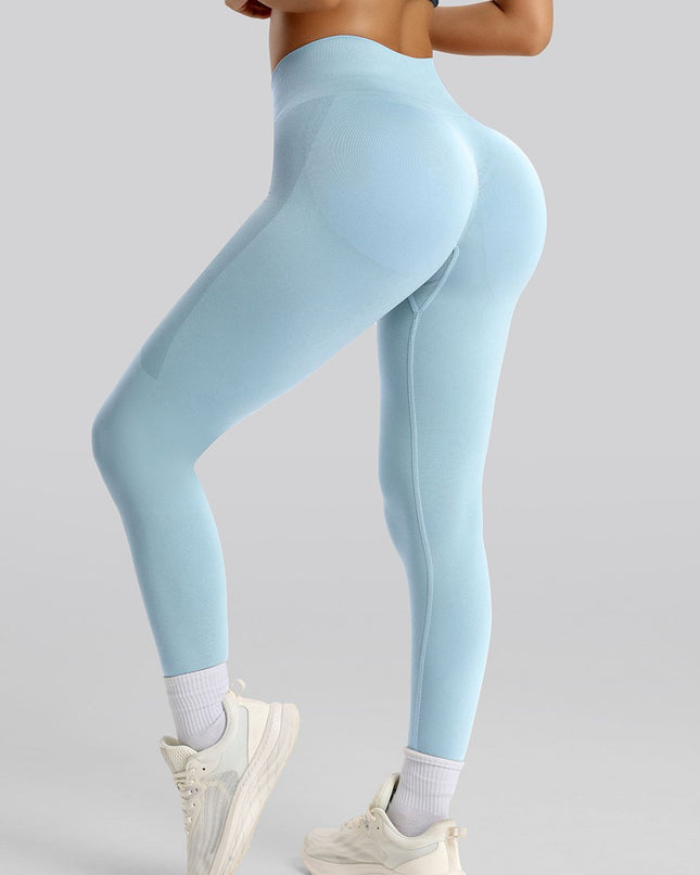 ZASUWA Female Quick-dry Seamless Hip-lift Scrunch Bum Leggings