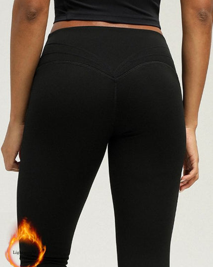 ZASUWA Female Unique Fleece Scrunch Bum Leggings