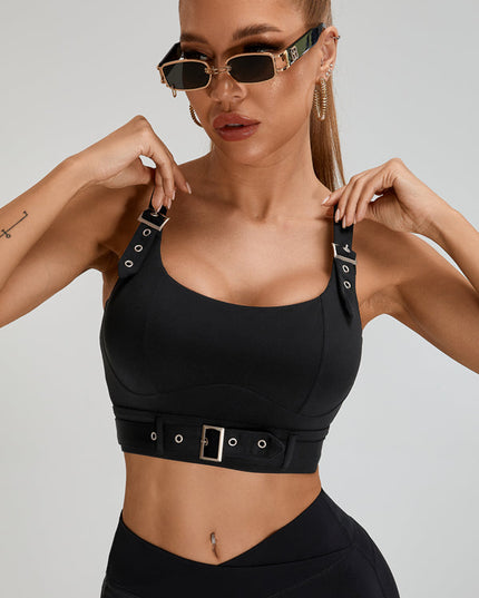 ZASUWA Female Button Backless Sports Bras