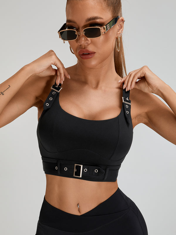 ZASUWA Female Button Backless Sports Bras