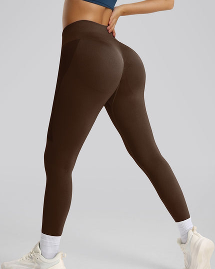 ZASUWA Female Quick-dry Seamless Hip-lift Scrunch Bum Leggings