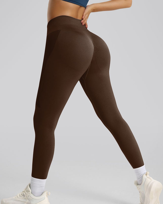 ZASUWA Female Quick-dry Seamless Hip-lift Scrunch Bum Leggings