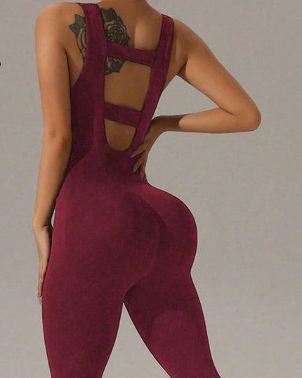 ZASUWA Female Sexy Backless Hollow Out Jumpsuit