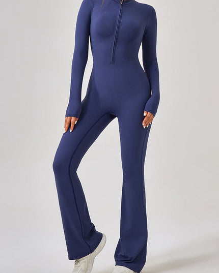 ZASUWA Female Zipper Flare Jumpsuit