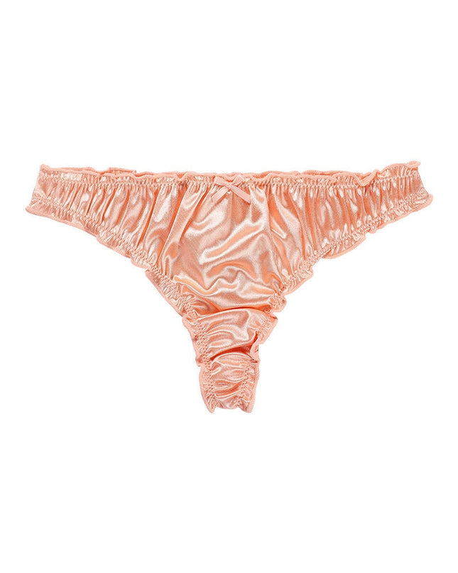 ZASUWA Female Velvet Bow-knot T-back Panties