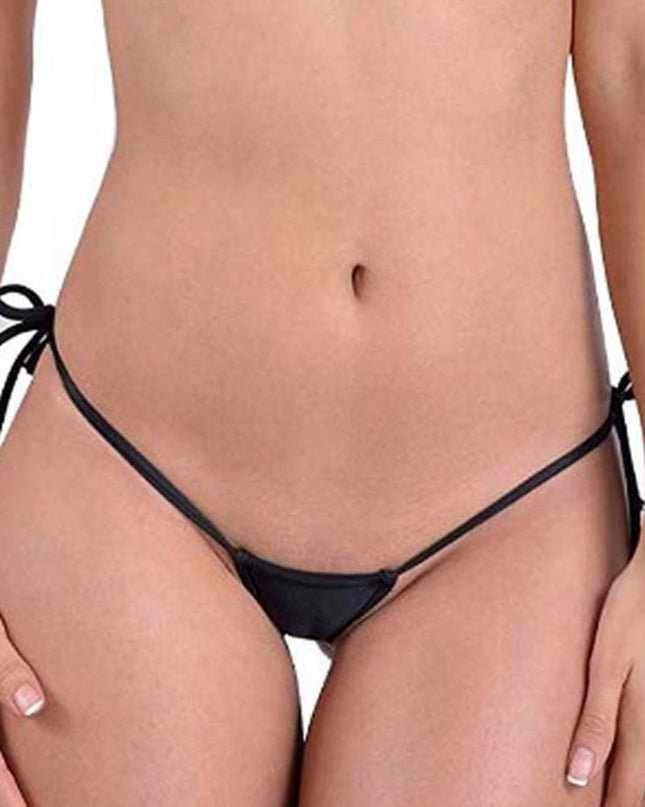 ZASUWA Female Contrast Color Lace-up T-back Panties