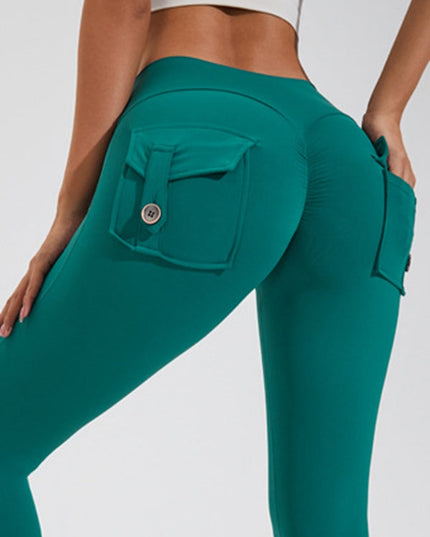 ZASUWA Female Pocket Scrunch Bum Cargo Leggings