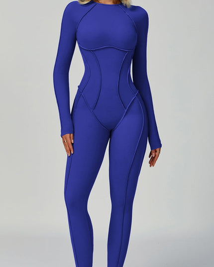 ZASUWA Female Heart Backless Long Sleeves Jumpsuit