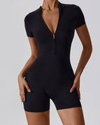 Black / S / Short Jumpsuits