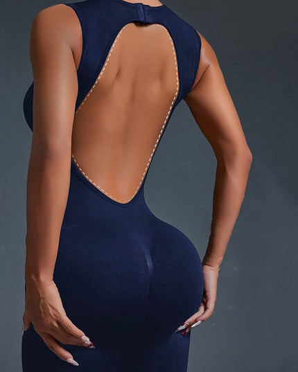 ZASUWA Female Backless Scrunch Bum Jumpsuit