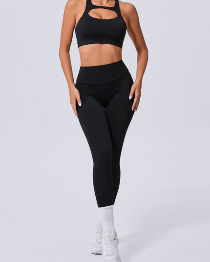 ZASUWA Female Pocket Cutout Cross Back Scrunch Bum Tracksuit