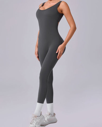 ZASUWA Female Cutout Backless Jumpsuit