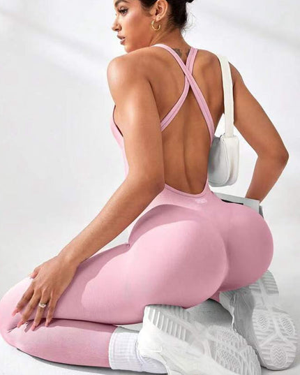 ZASUWA Female Cross Back Scrunch Bum Jumpsuit